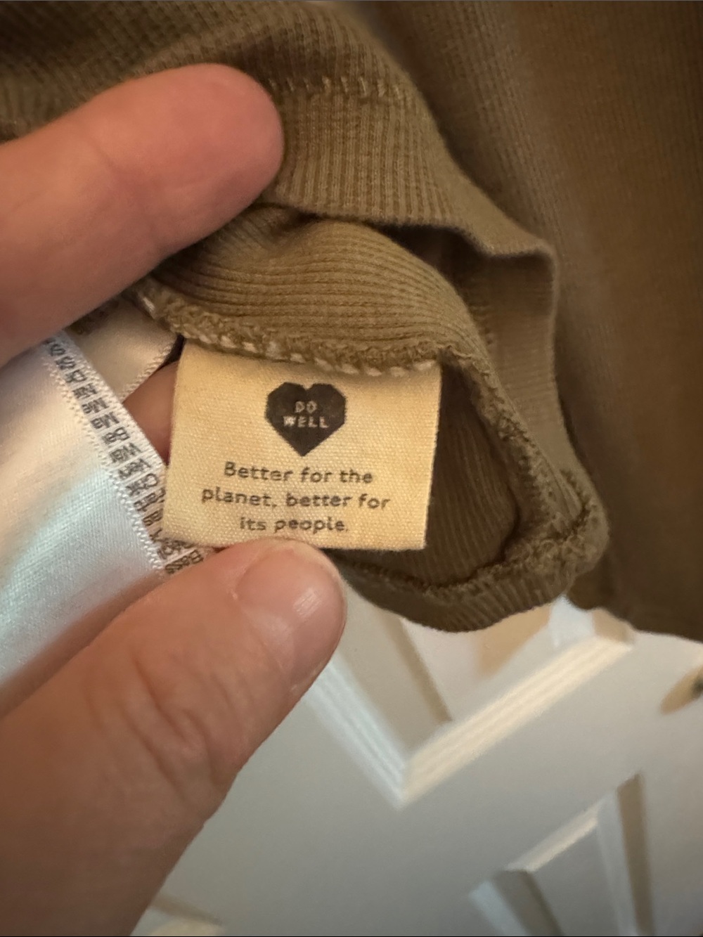 VGUC Madewell Drapey-Rib Henley Tee in Olive Green - Picture 7 of 7